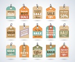 15 creative discount tag vector
